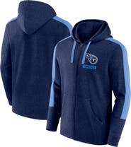 FANATICS Men's Fanatics  Heather Navy Tennessee Titans Gains Full-Zip Hoodie