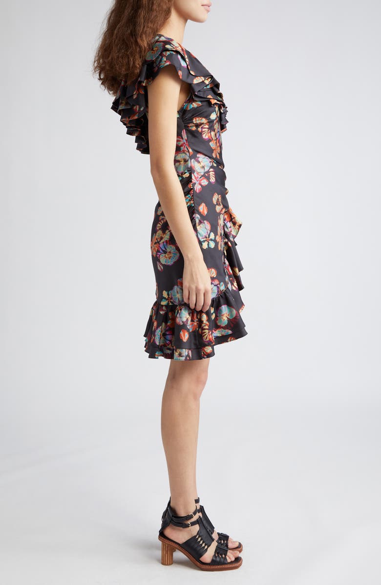 Ulla Johnson Candace Floral Silk Dress, Alternate, color,
