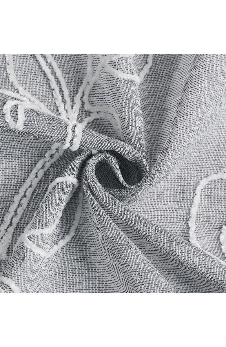 DAINTY HOME Stella Set of 2 Sheer Panel Curtains, Alternate, color, Silver