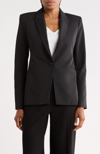 L'AGENCE Sheila Structured Blazer in Black at Nordstrom Rack, Size 10