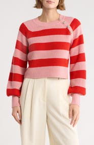 Cinq à Sept Keren Button Shoulder Sweater