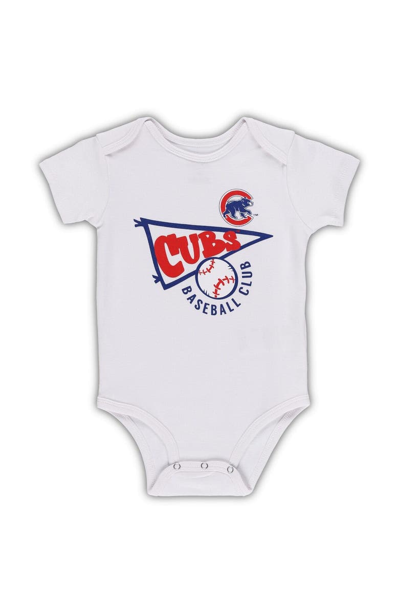 Outerstuff Infant Royal/White/Heather Gray Chicago Cubs Biggest Little Fan 3-Pack Bodysuit Set, Alternate, color, Royal