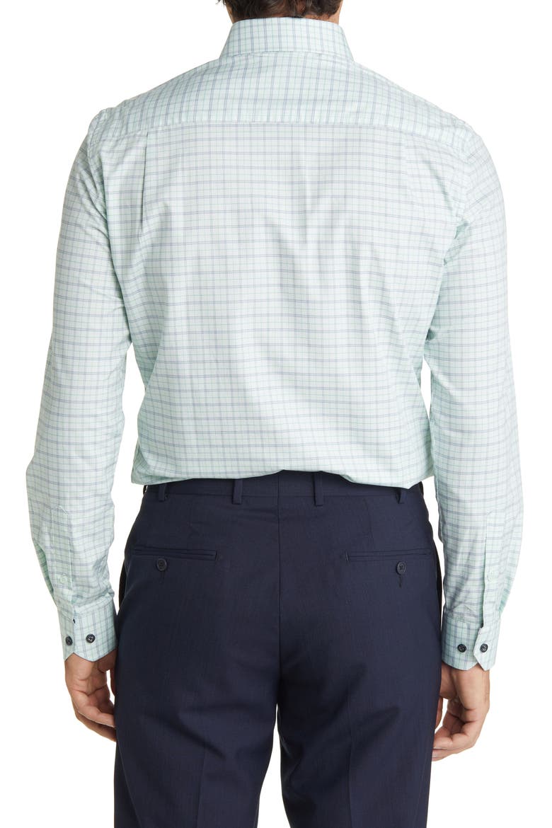 Men's Tailored Fit Plaid Dress Shirt, Alternate, color, GREEN