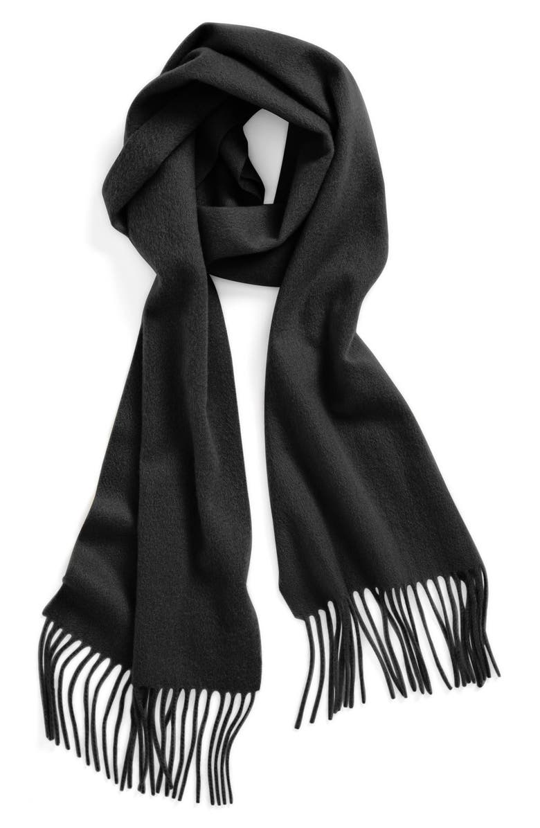 Nordstrom Solid Woven Cashmere Scarf, Main, color, 