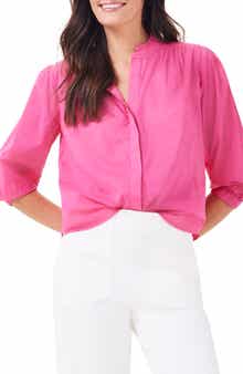 Girlfriend Cotton Button-Up Shirt