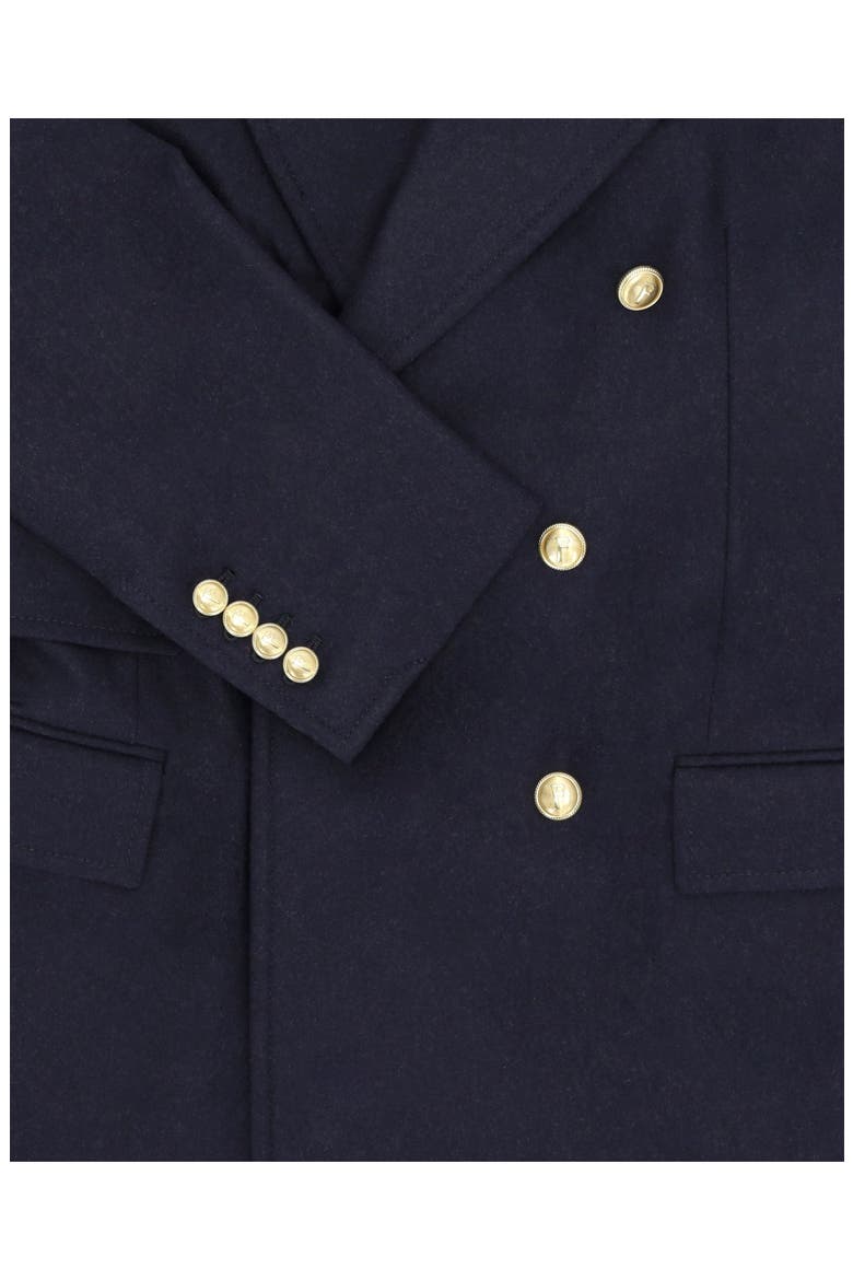 Classic Double-Breasted Merino Wool Blazer, Alternate, color, Blue