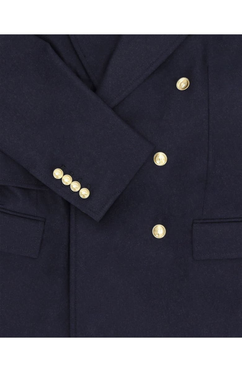 Fortela Classic Double-Breasted Merino Wool Blazer, Alternate, color, Blue