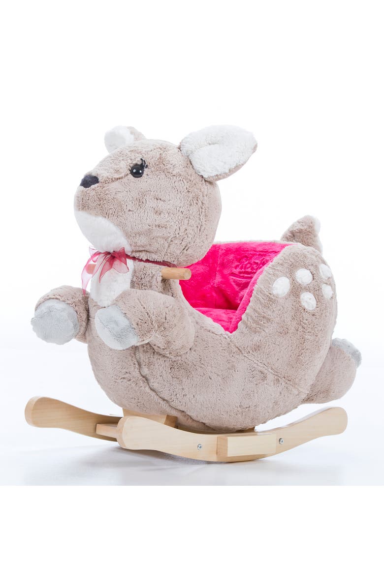 Gerardo´s Toys Little Rockers Deer Wooden Plush Ride, Alternate, color, Multicolored