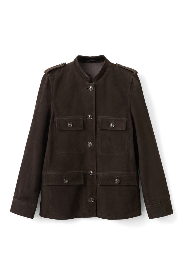 Suede Jacket, Alternate, color, BROWN