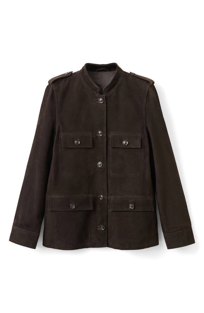 MANGO Suede Jacket, Alternate, color, Brown