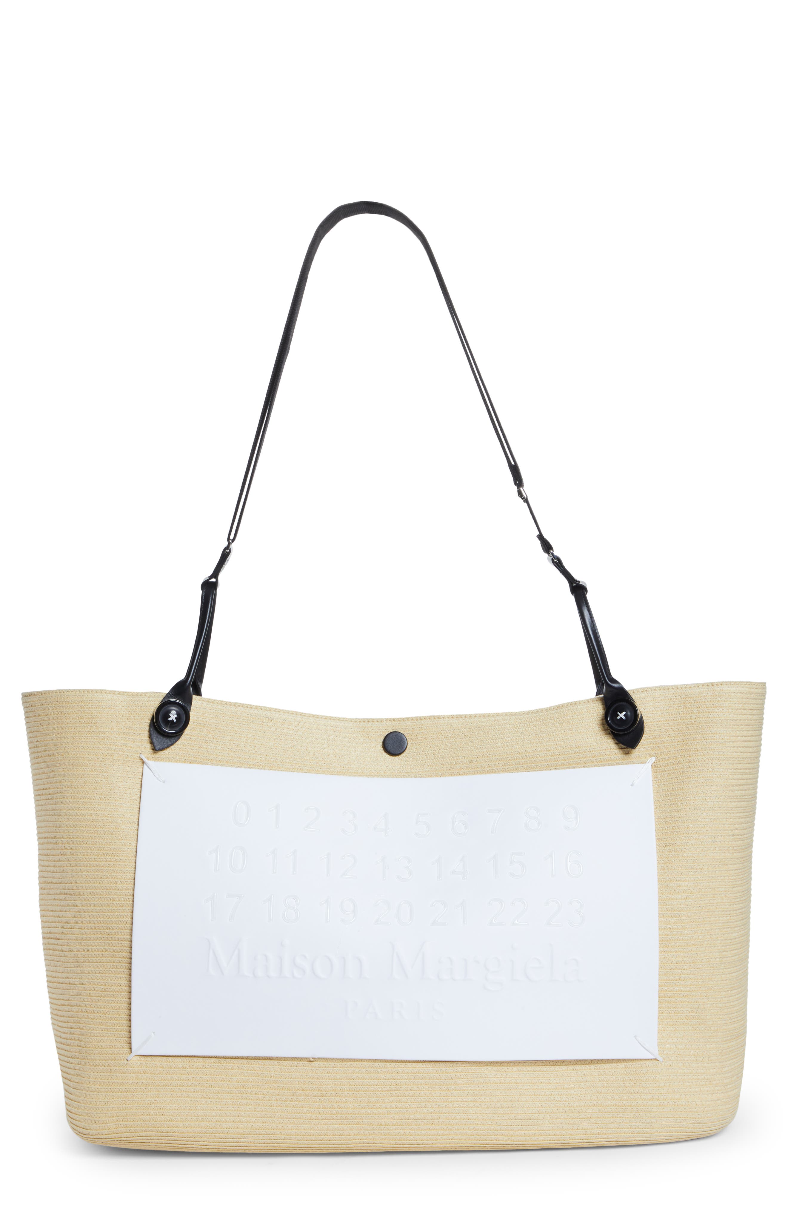 Maison Margiela Extra Large Woven Raffia Tote, Main, color, 