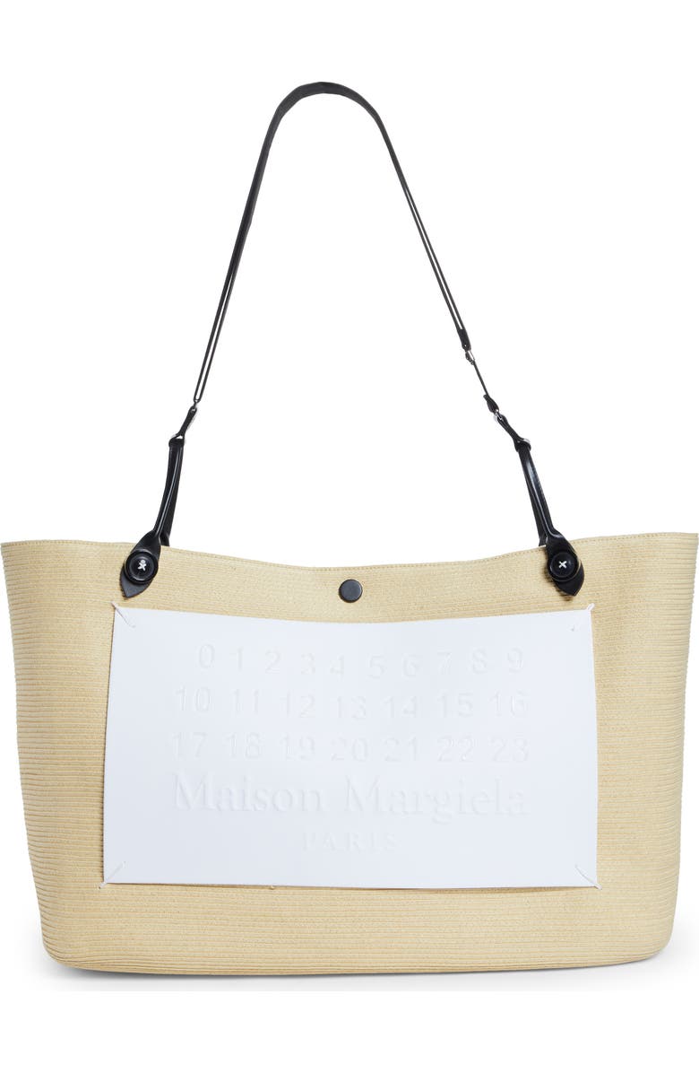 Maison Margiela Extra Large Woven Raffia Tote, Main, color,