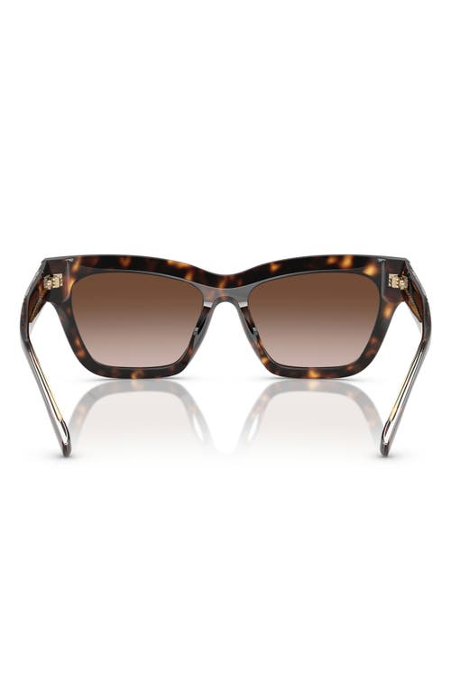 Tory Burch 54mm Polarized Cat Eye Sunglasses In Dark Tortoise