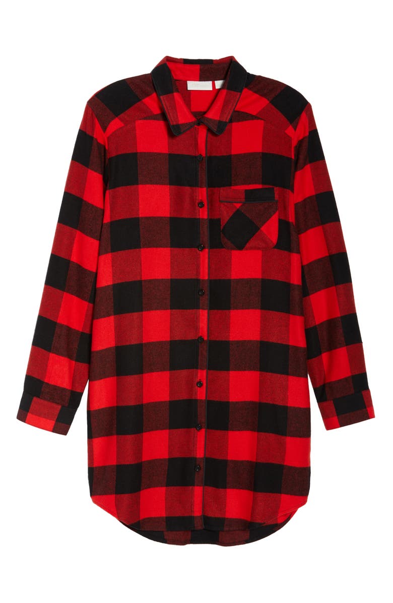 Nordstrom Flannel Nightshirt, Alternate, color, 