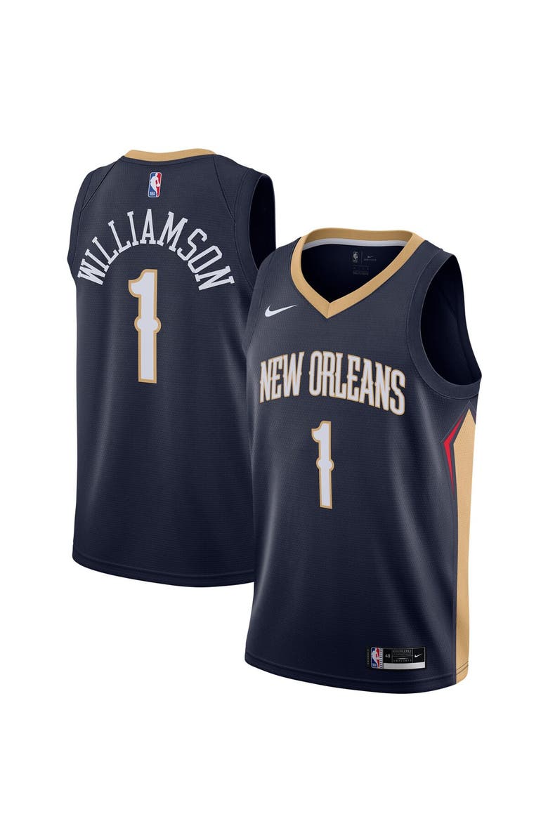 Nike Men's Nike Zion Williamson Navy New Orleans Pelicans Swingman Jersey - Icon Edition, Alternate, color, Navy
