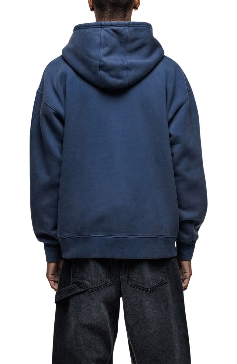 Good For Nothing Vintage Washed Relaxed Hoodie, Alternate, color, Navy