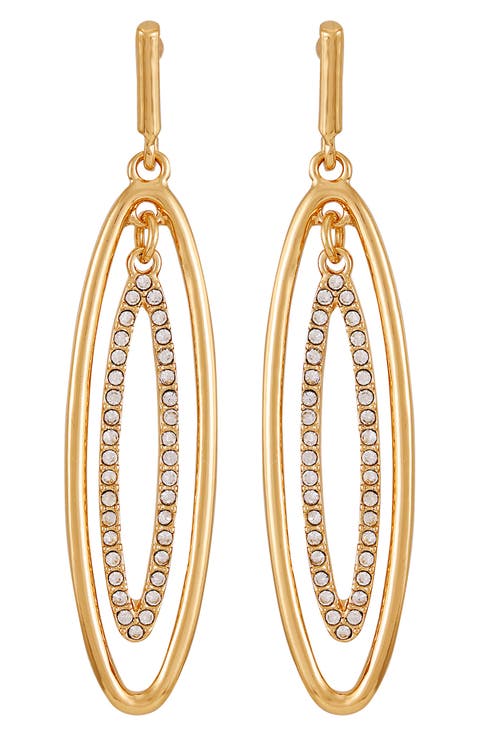 Crystal Linear Drop Earrings