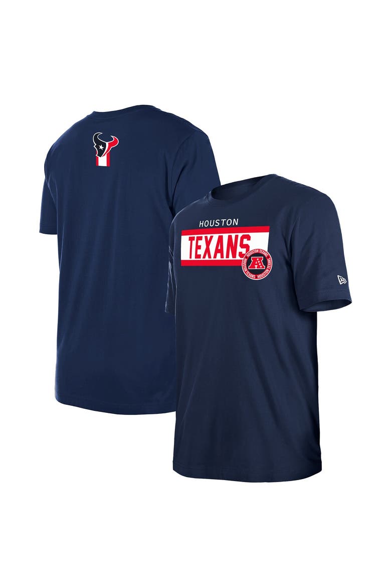 Men's New Era  Navy Houston Texans 3rd Down High Density Print T-Shirt, Main, color, Navy