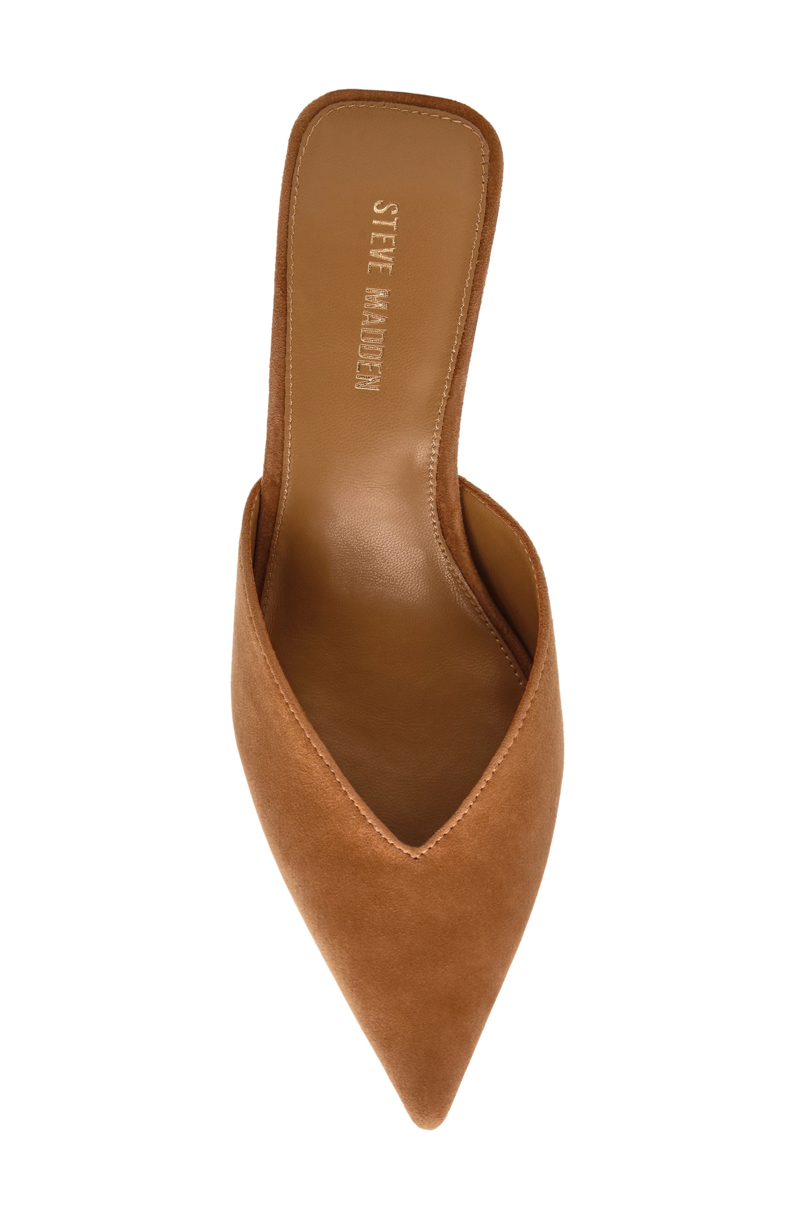 Mod Pointed Toe Mule Pump, Alternate, color, CHESTNUT SUEDE