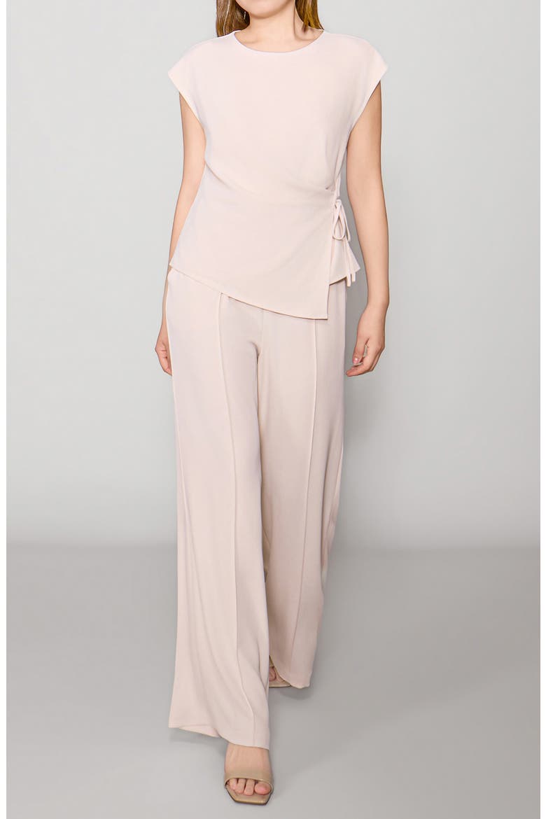Asymmetrical Luxe Crepe Top, Alternate, color, BONE