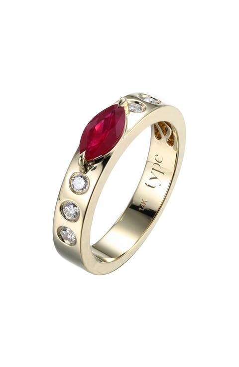 Leggo Ruby & Diamond Marquise Ring
