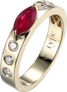 TYPE JEWELRY Leggo Ruby & Diamond Marquise Ring