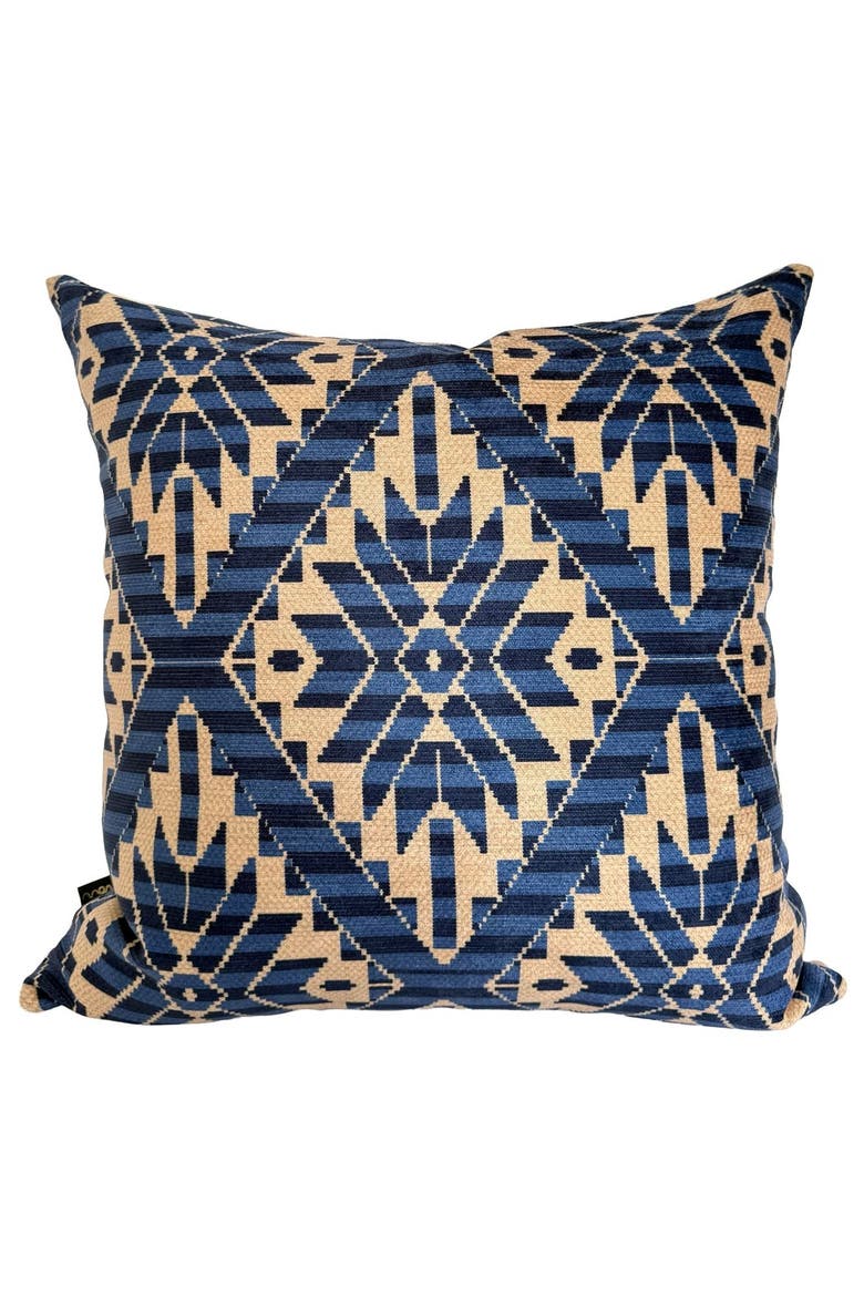 Mexica Velvet Pillow, Alternate, color, Beige