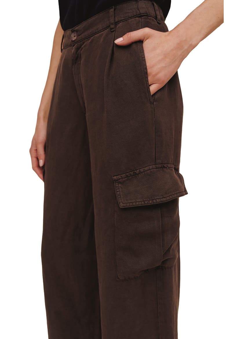 Wide Leg Cargo Pants, Alternate, color, DARK ROAST