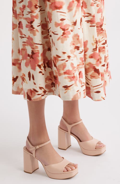 Open Edit Whitney Block Heel Sandal In Pink Petal