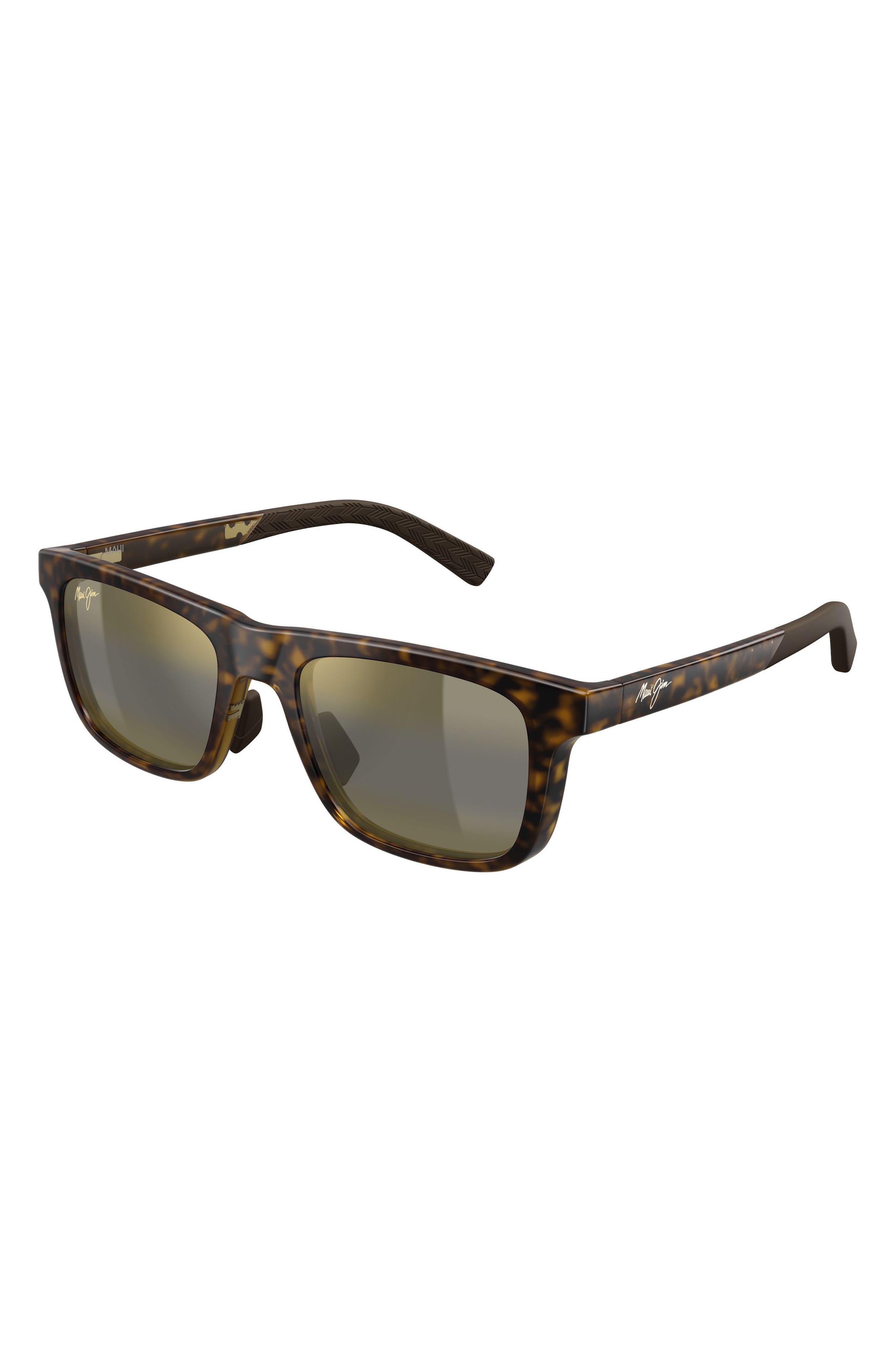 Maui Jim Moaka 52mm PolarizedPlus2® Rectangular Sunglasses (Men