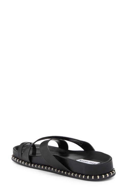 Steve Madden Viena Slide Sandal In Black Leather