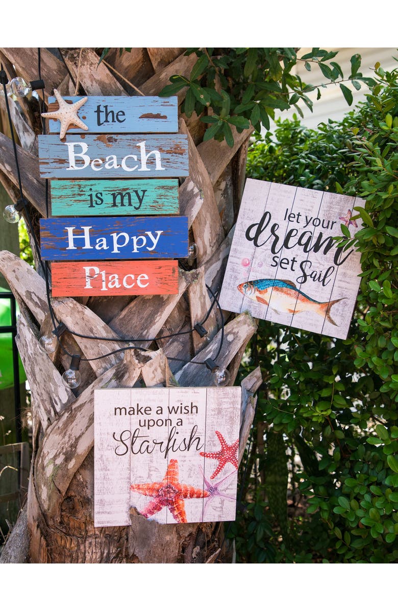 Beachcombers Let Your Dreams Sail Sign, Alternate, color, Beige