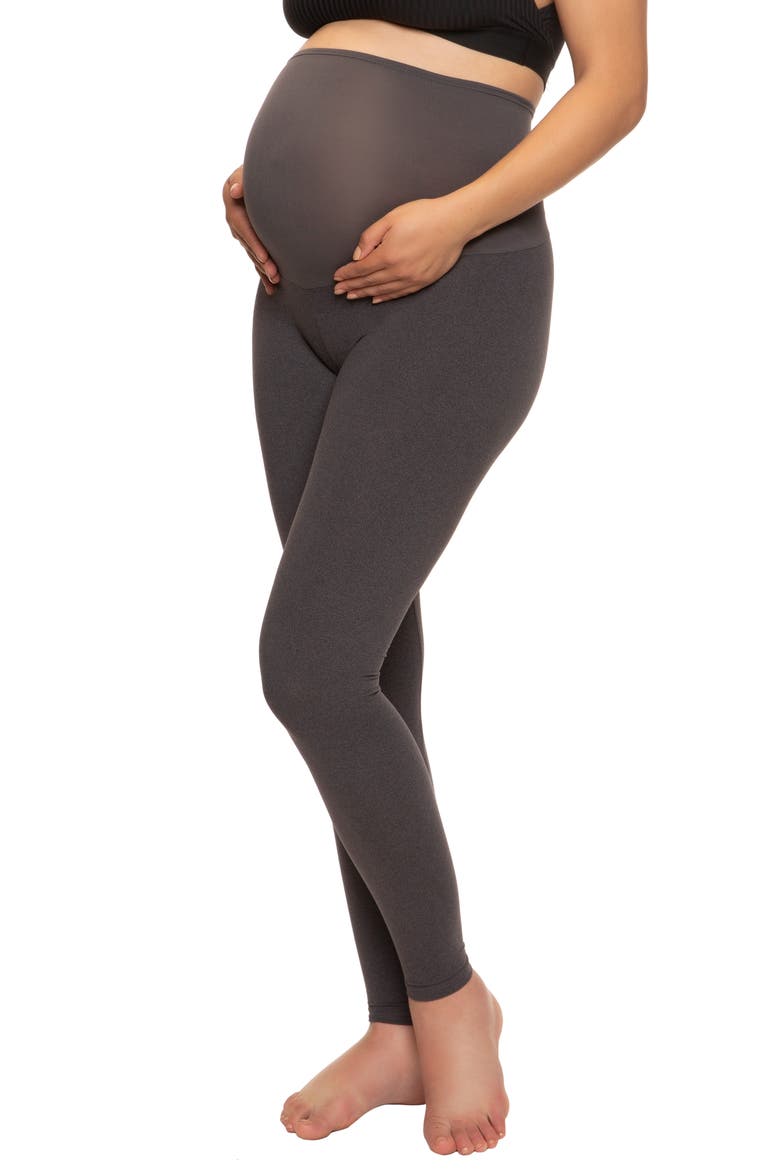 Velvety Soft Maternity Leggings 2 Pack, Main, color, CHARCOAL HEATHER/ NAVY