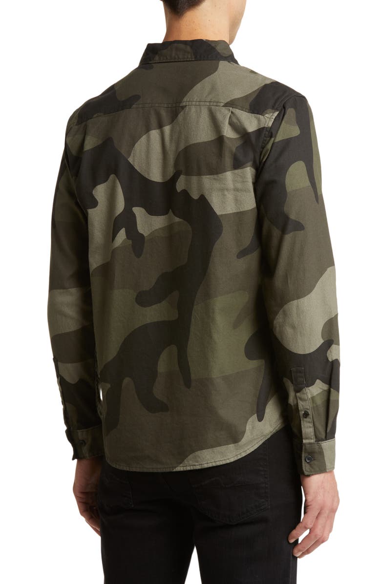 RVCA Panhandle Camo Cotton Flanne Button-Up Shirt, Alternate, color, 