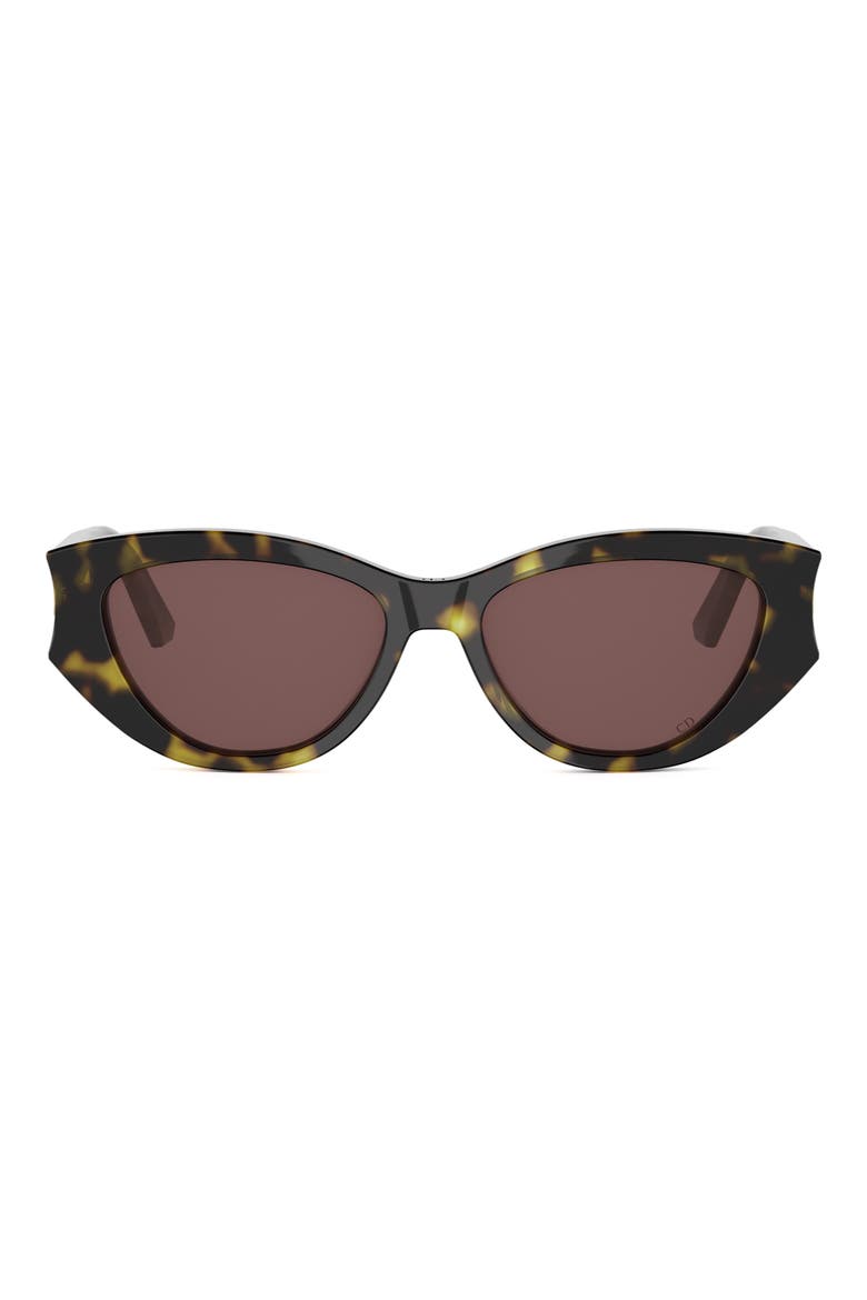 'DiorGlow B1I 53mm Cat Eye Sunglasses, Main, color, DARK HAVANA / BROWN