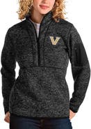 ANTIGUA Women's Antigua Black Vanderbilt Commodores Fortune Half-Zip Pullover Jacket