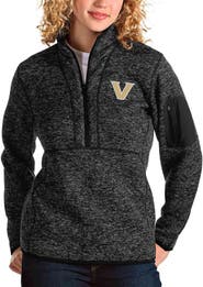 ANTIGUA Women's Antigua Black Vanderbilt Commodores Fortune Half-Zip Pullover Jacket