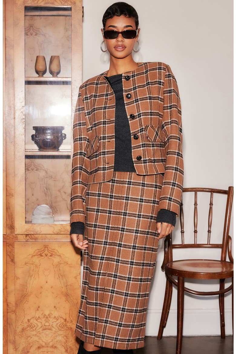 Jackie Plaid Jacket, Alternate, color, PLAID