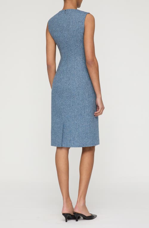 Lafayette 148 New York Sleeveless Donegal Tweed Sheath Dress In Brown