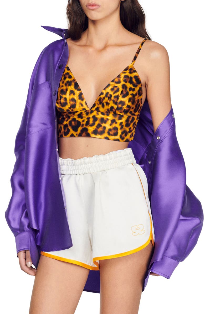 SANDRO Orlando Shorts, Alternate, color, Ecru