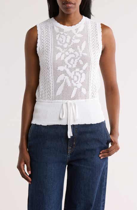 INDUSTRY REPUBLIC CLOTHING Scalloped Sleeveless Sweater