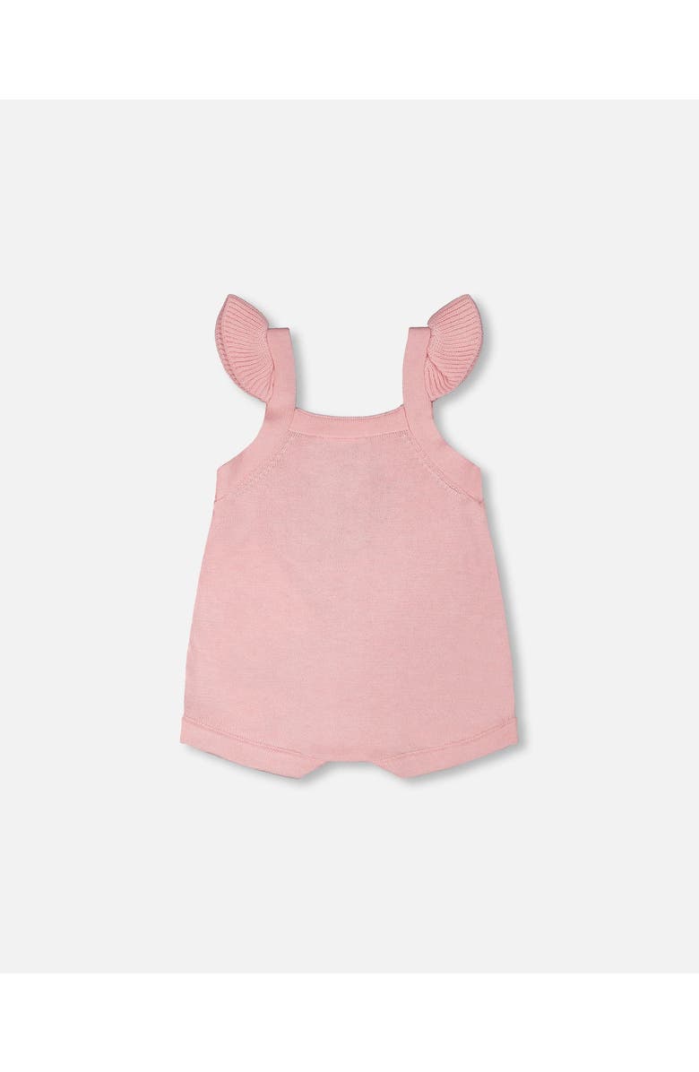 Deux par Deux Knit Strawberry Romper, Alternate, color, Light Pink