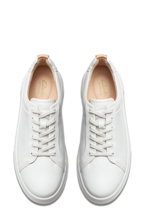 Clarks Hollyhock Leather Sneakers In White