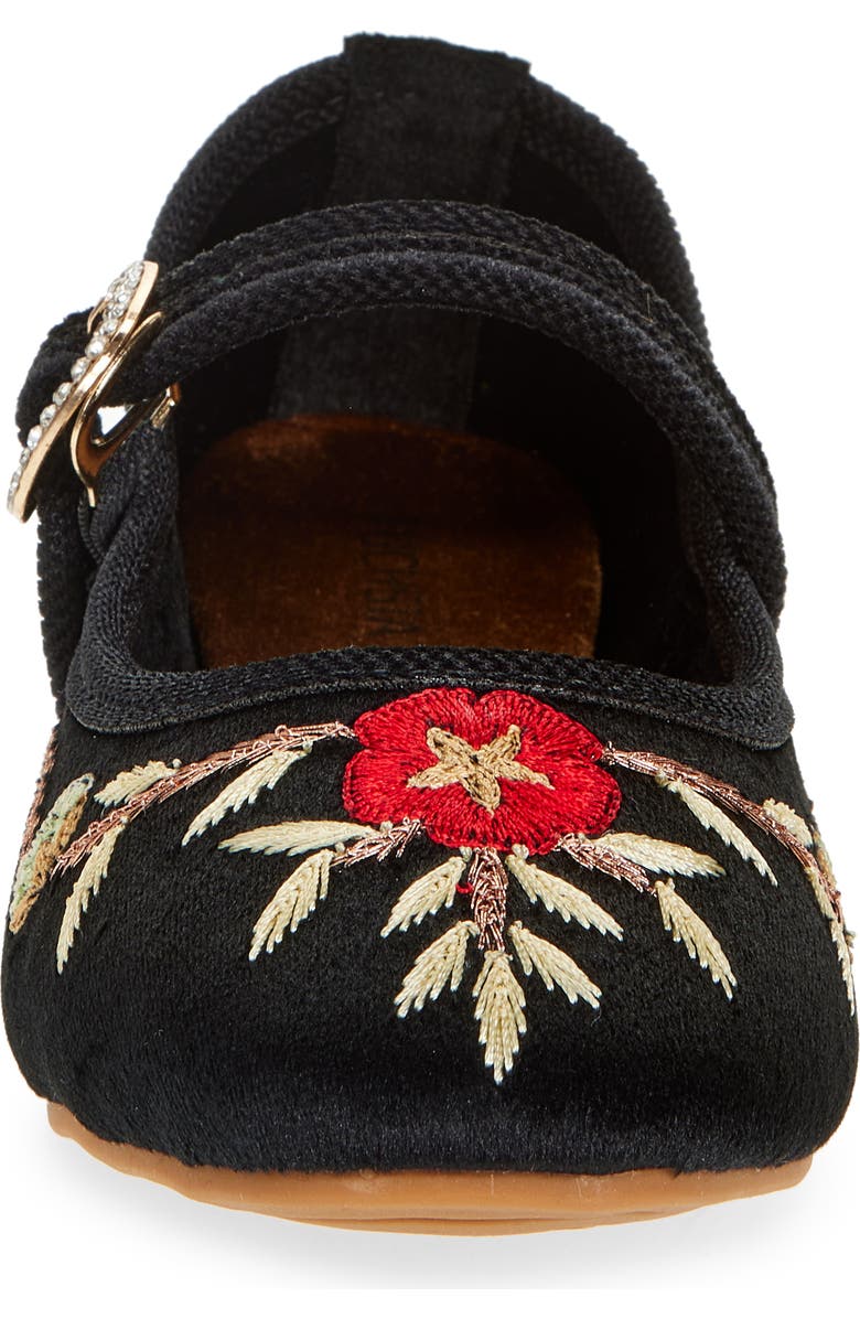 FUCHSIA Paradise Floral Embroidered Mary Jane, Alternate, color, Black