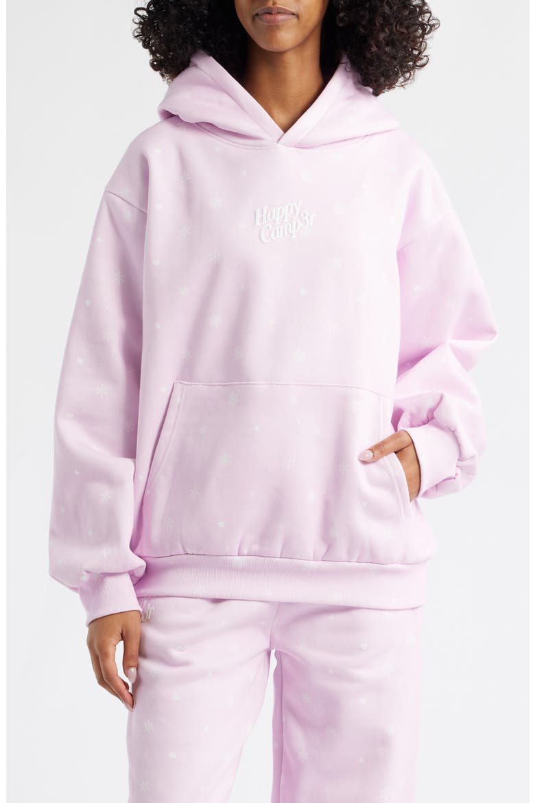 Snow Angel Graphic Hoodie, Main, color, LIGHT PINK