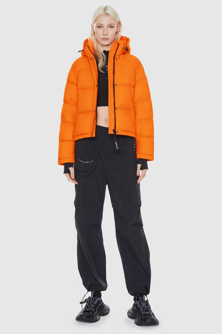 Puff-O® Cropped Down Puffer Jacket, Alternate, color, Orange
