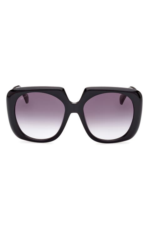 56mm Oversize Square Sunglasses