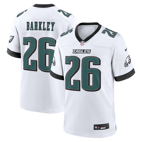 Men's Nike Saquon Barkley  White Philadelphia Eagles Game Jersey