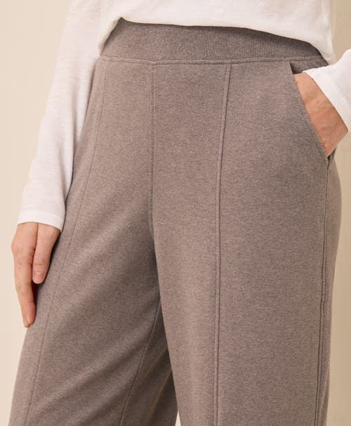 Pact Organic Cotton Airplane Pintuck Wide Leg Pant In Gray