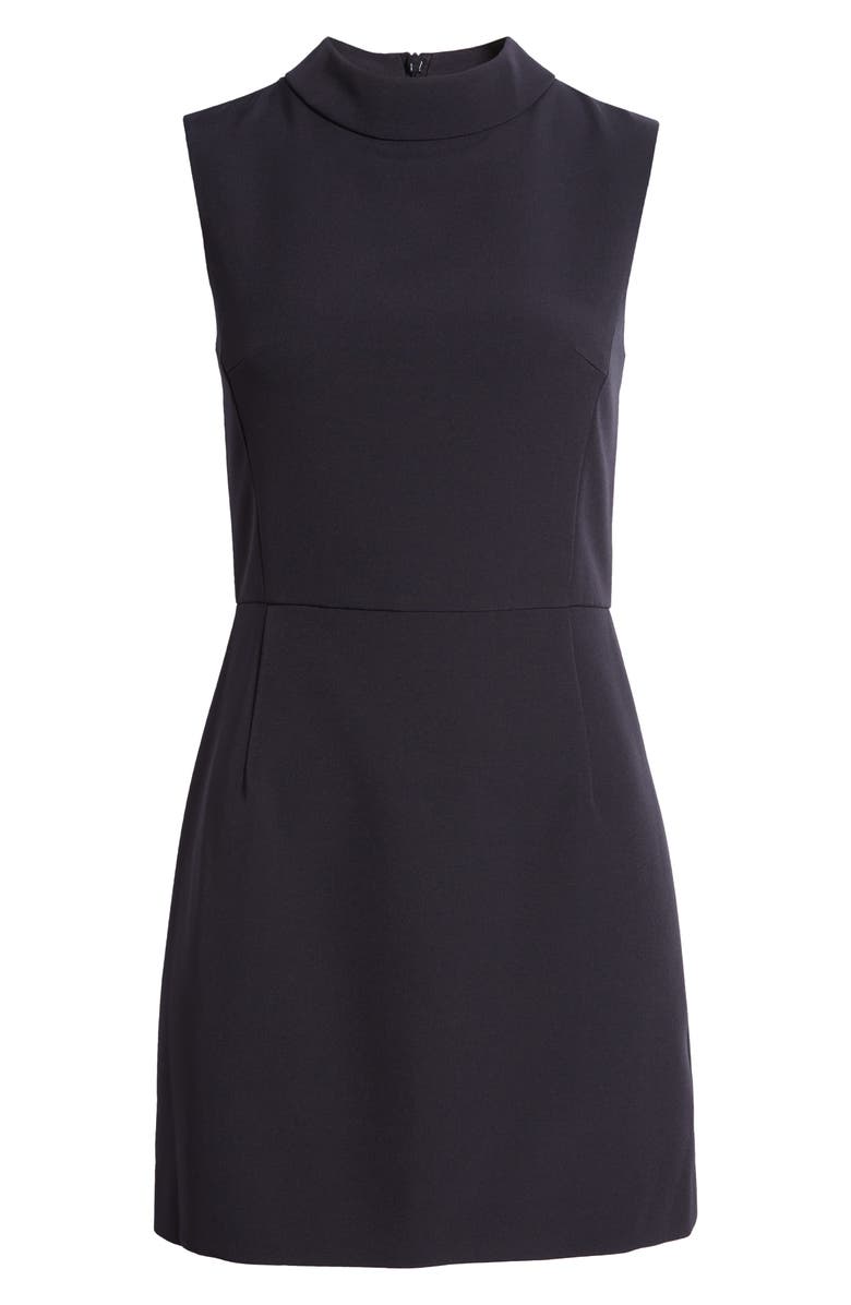 French Connection Echo Sleeveless Mock Neck Dress, Alternate, color, Navy